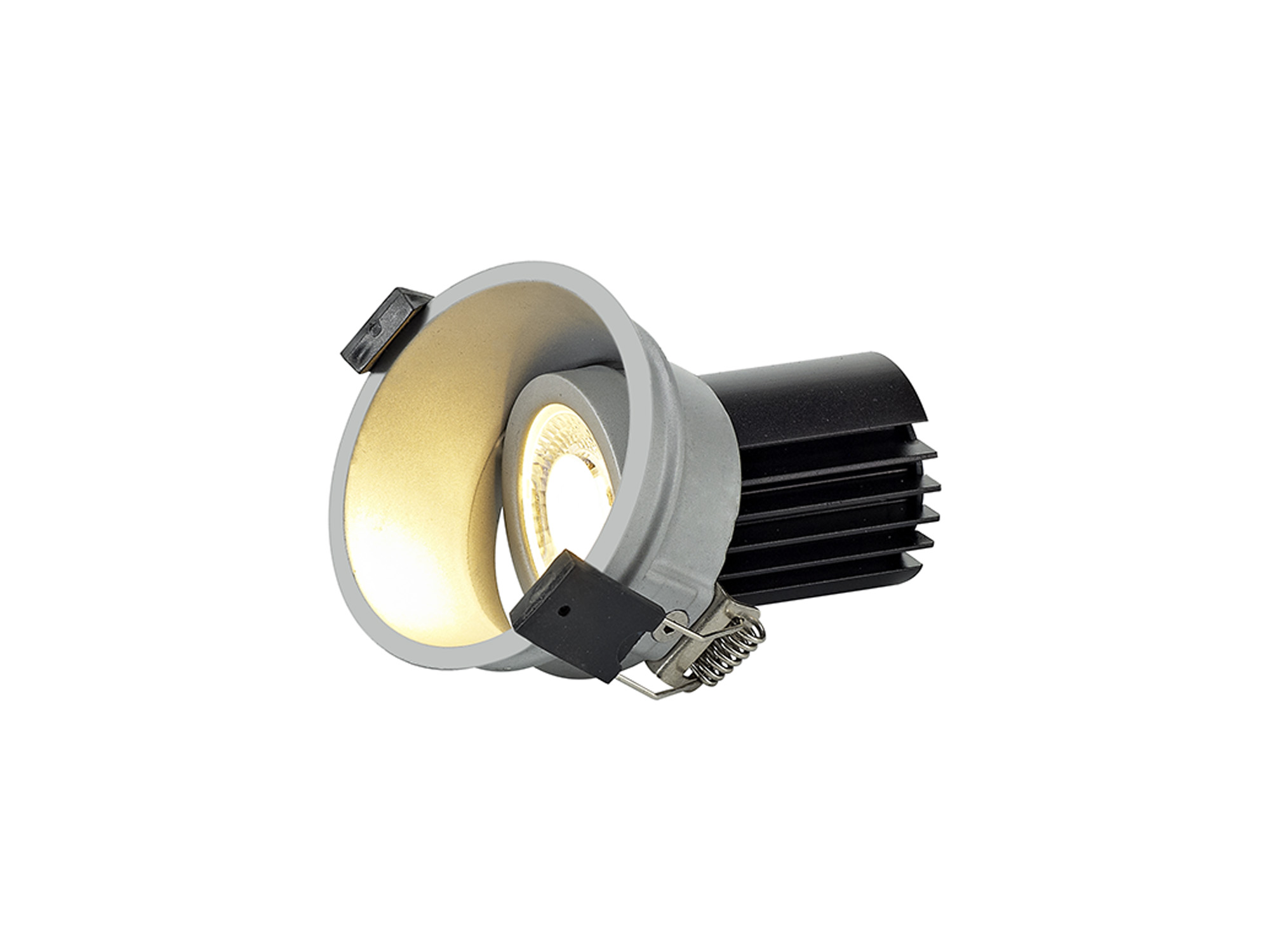 Bania A 12 Powered by Tridonic  12W 2700K 1200lm 36° CRI>90 LED Engine, 350mA Silver Adjustable Recessed Spotlight, IP20 DM201731  Dlux Bania A 12